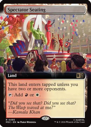 Spectator Seating (Extended Art) (MSC-495) - Commander: Marvel Super Heroes