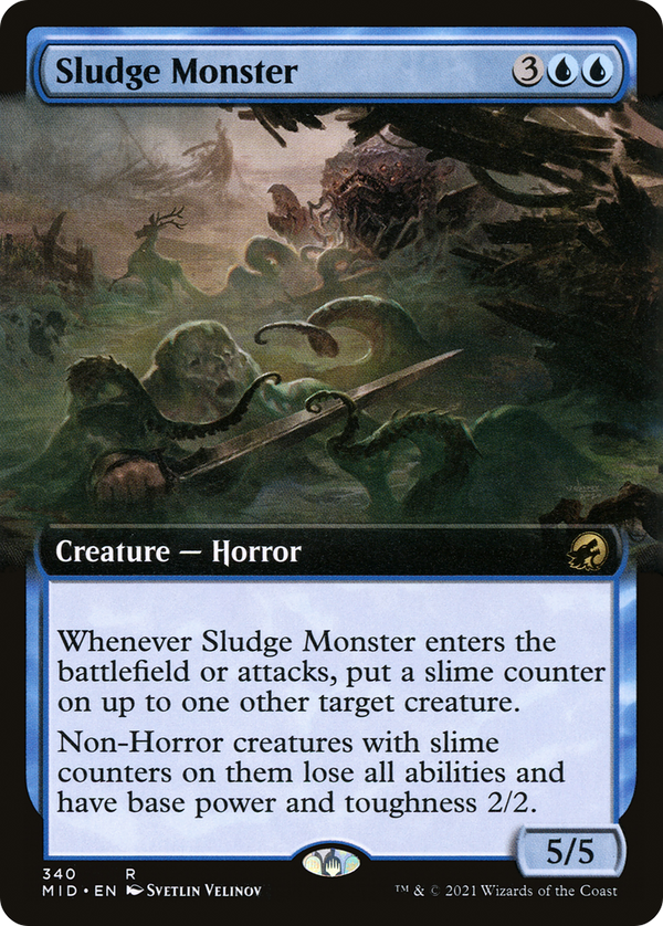 Sludge Monster (Extended Art) (MID-340) - Innistrad: Midnight Hunt: (Extended Art)