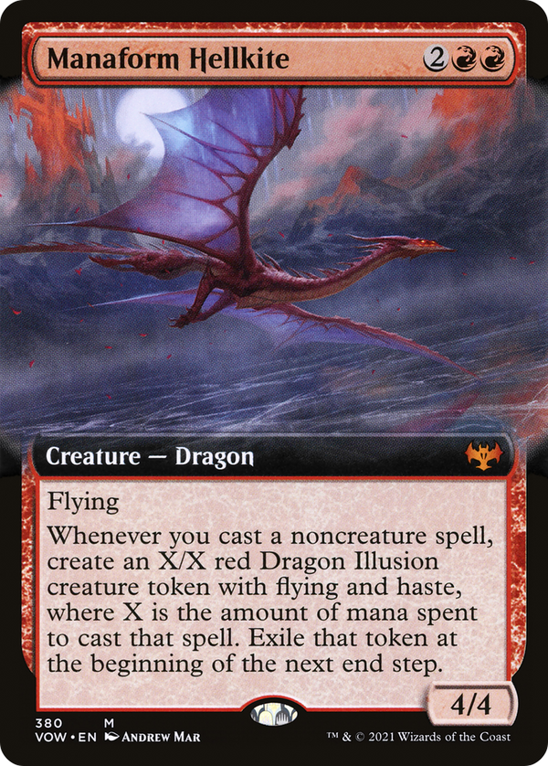 Manaform Hellkite (Extended Art) (VOW-380) - Innistrad: Crimson Vow: (Extended Art) Foil