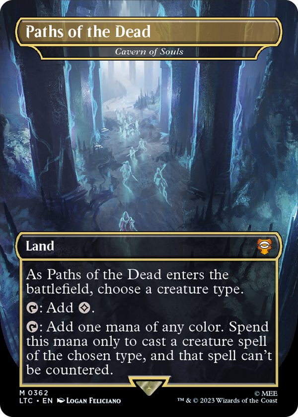 Paths of the Dead - Cavern of Souls (LTC-362) - Tales of Middle-earth Commander / Paths of the Dead (Borderless) Foil