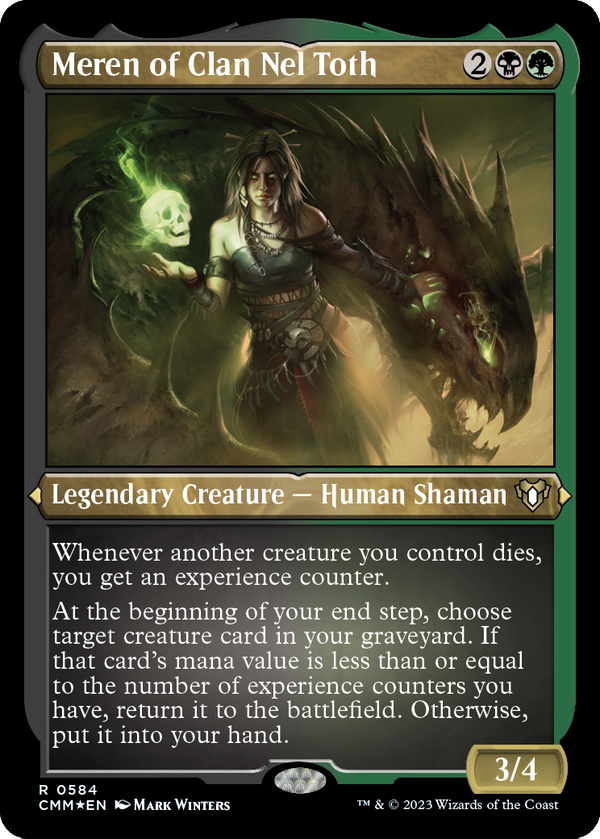 Meren of Clan Nel Toth (Foil Etched) (CMM-584) - Commander Masters Foil