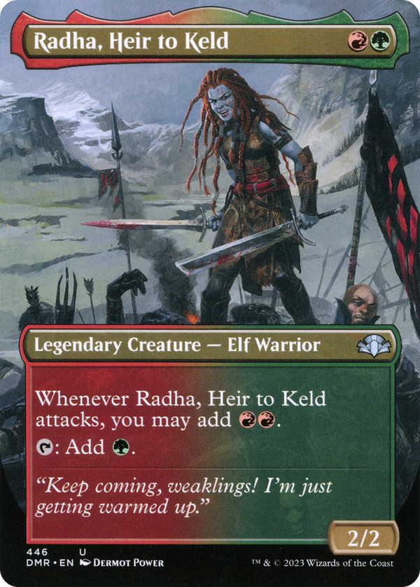 Radha, Heir to Keld (Borderless) (DMR-446) - Dominaria Remastered Foil