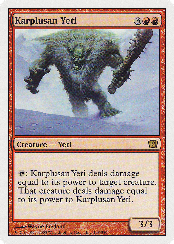 Karplusan Yeti (9ED-198) - 9th Edition