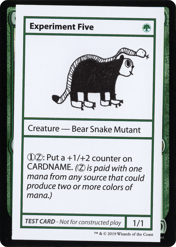 Experiment Five (No PW Symbol) (CMB1-) - Mystery Booster Playtest Cards 2021