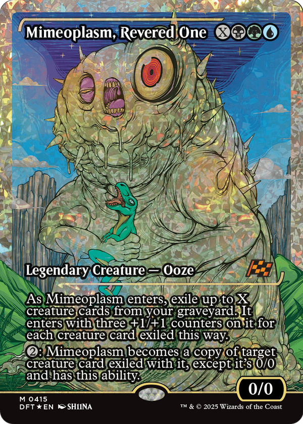 Mimeoplasm, Revered One (Showcase) (Fracture Foil) (DFT-415) - Aetherdrift: (Showcase) Foil