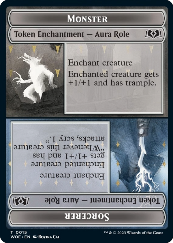 Monster Role / Sorcerer Role Token (WOE-015) - Wilds of Eldraine Tokens