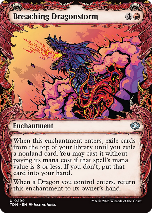 Breaching Dragonstorm (Showcase) (TDM-299) - Tarkir: Dragonstorm: (Showcase, enchantment)