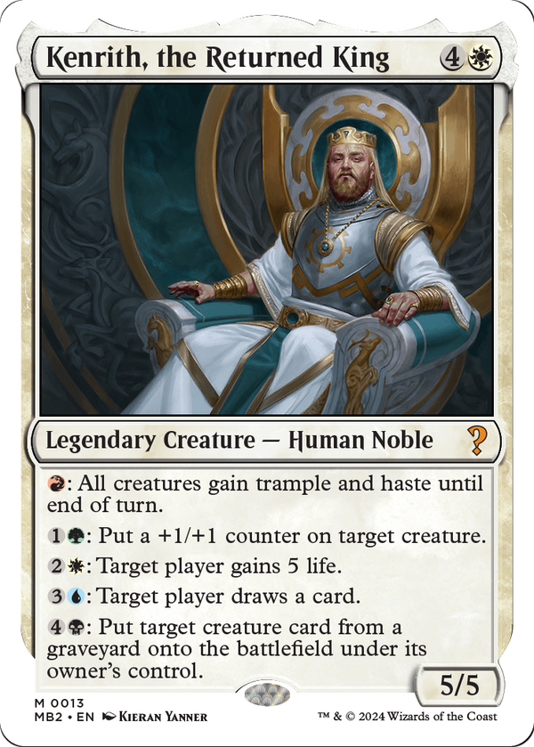Kenrith, the Returned King (White Border) (MB2-013) - Mystery Booster 2