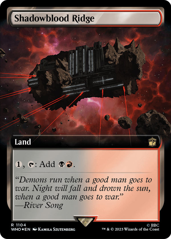 Shadowblood Ridge (Extended Art) (Surge Foil) (WHO-1104) - Doctor Who: (Extended Art) Foil