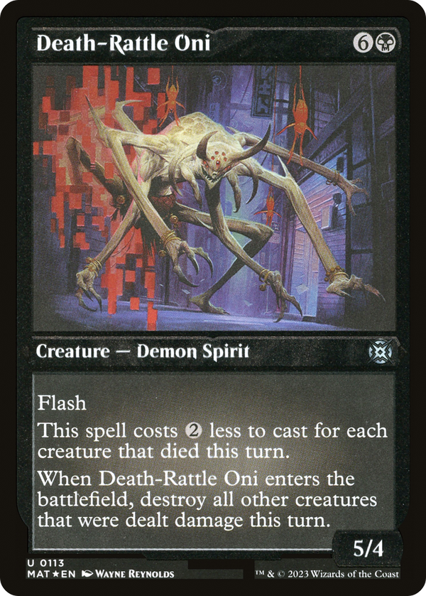 Death-Rattle Oni (Foil Etched) (MAT-113) - March of the Machine: The Aftermath Foil