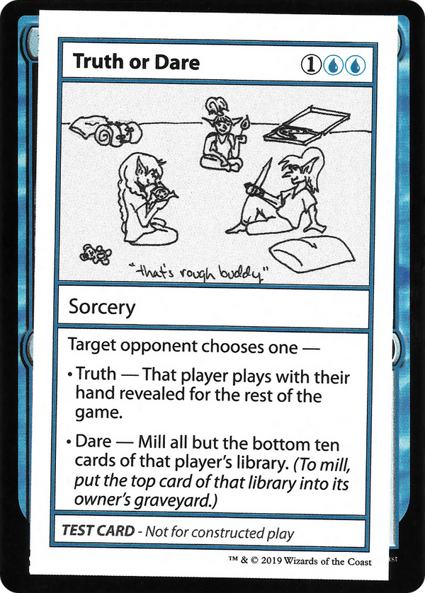 Truth or Dare (No PW Symbol) (CMB1-) - Mystery Booster Playtest Cards 2021