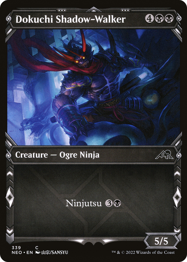 Dokuchi Shadow-Walker (Showcase) (NEO-339) - Kamigawa: Neon Dynasty: (Showcase) Foil