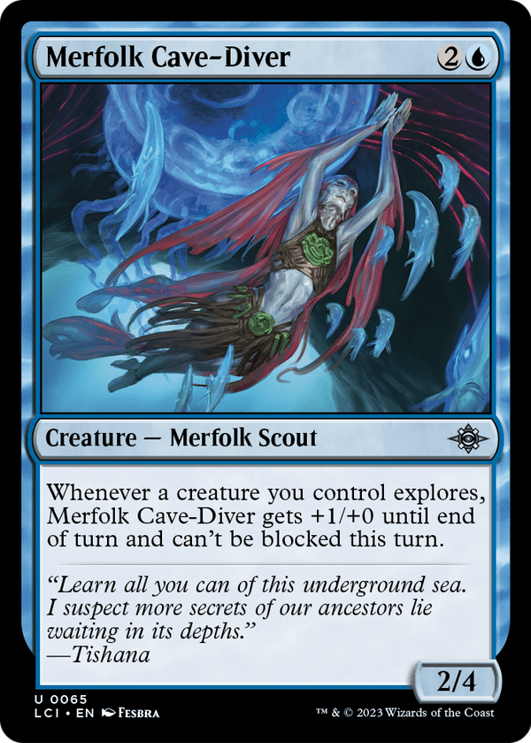 Merfolk Cave-Diver (LCI-065) - The Lost Caverns of Ixalan Foil