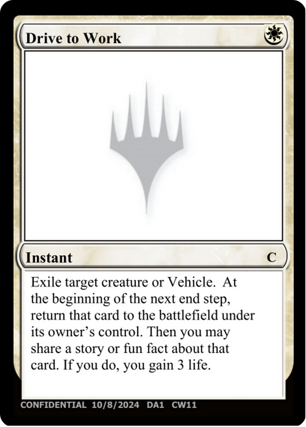 Drive to Work (UNK-CW11) - Unknown Event