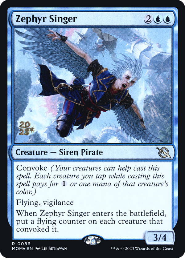 Zephyr Singer (PRE-086) - March of the Machine Promos Foil