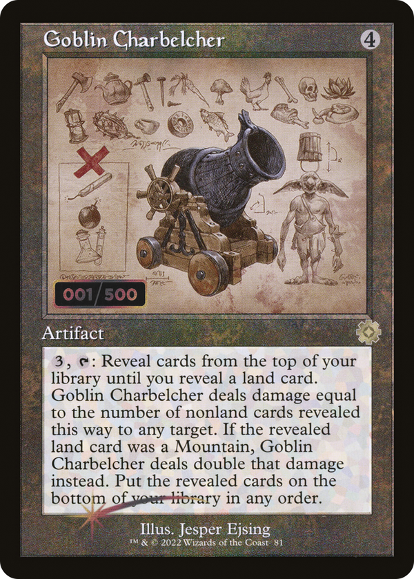 Goblin Charbelcher (Schematic) (Serial Numbered) (BRR-081) - The Brothers' War Retro Artifacts Foil