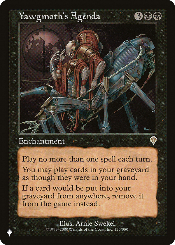 Yawgmoth's Agenda (LIST-INV-135) - The List