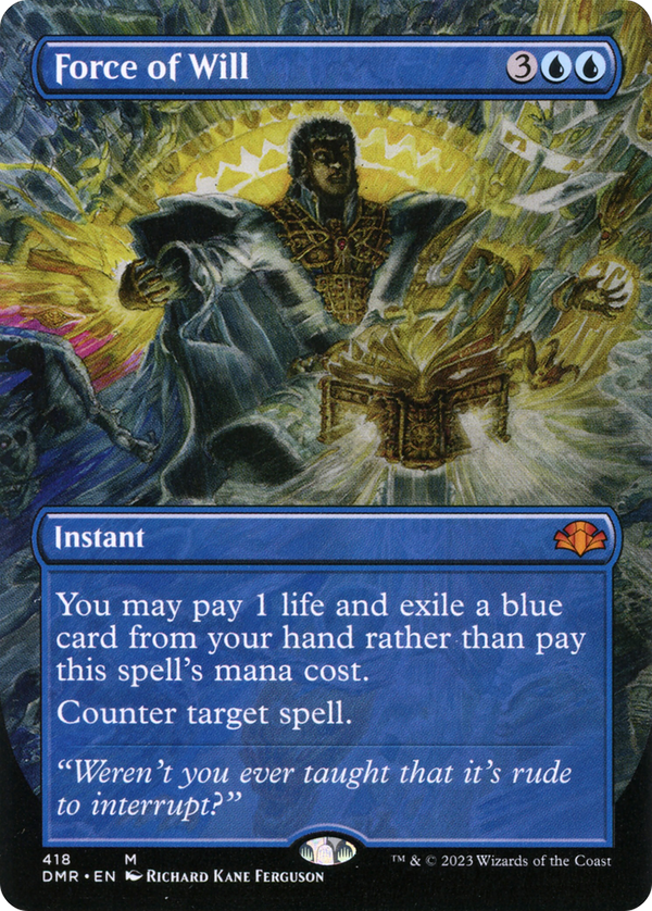 Force of Will (Borderless) (DMR-418) - Dominaria Remastered Foil