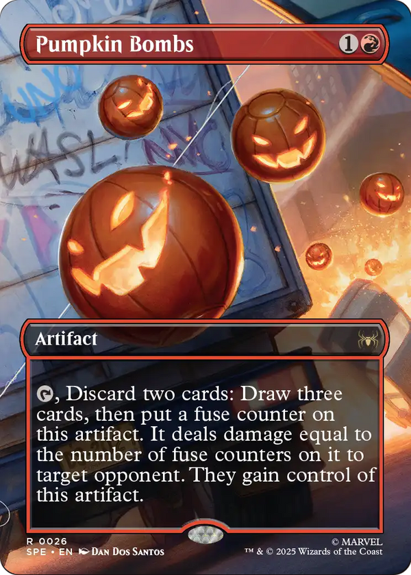 Pumpkin Bombs (Borderless) (SPE-026) - Marvel's Spider-Man: Eternal-Legal Foil
