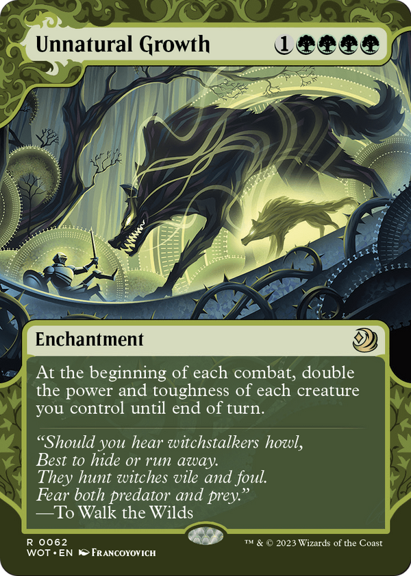 Unnatural Growth (WOT-062) - Wilds of Eldraine: Enchanting Tales: (Showcase) (Borderless)