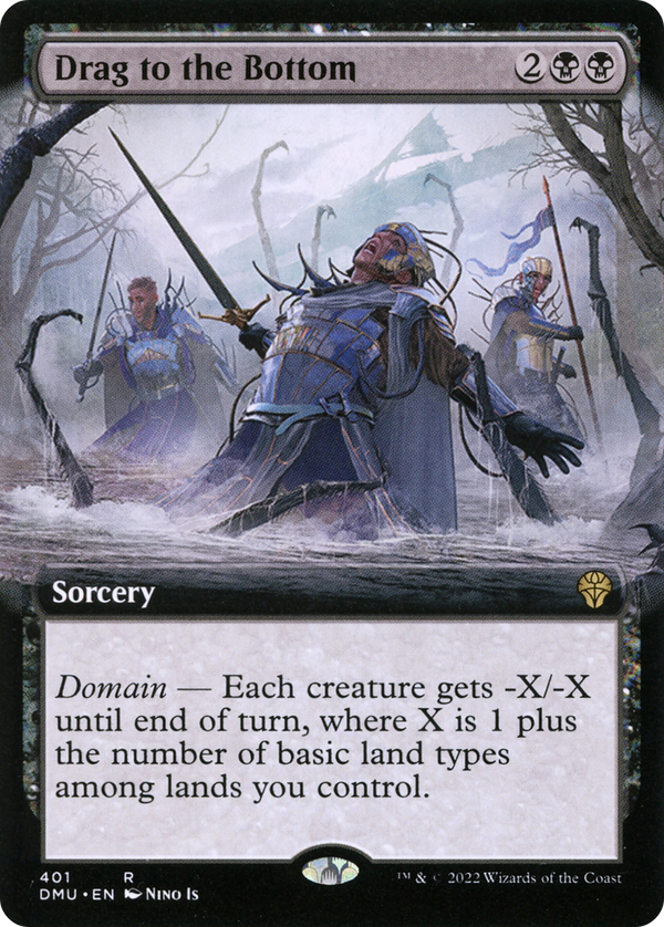 Drag to the Bottom (Extended Art) (DMU-401) - Dominaria United: (Extended Art) Foil