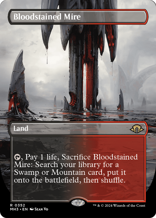 Bloodstained Mire (Borderless) (MH3-352) - Modern Horizons 3 Foil