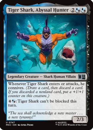 Tiger Shark, Abyssal Hunter (MSC-747) - Commander: Marvel Super Heroes Foil
