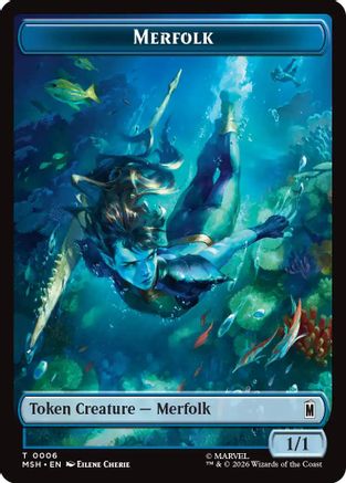 Merfolk // Doombot Double-Sided Token (MSH-6 // 18) - Marvel Super Heroes