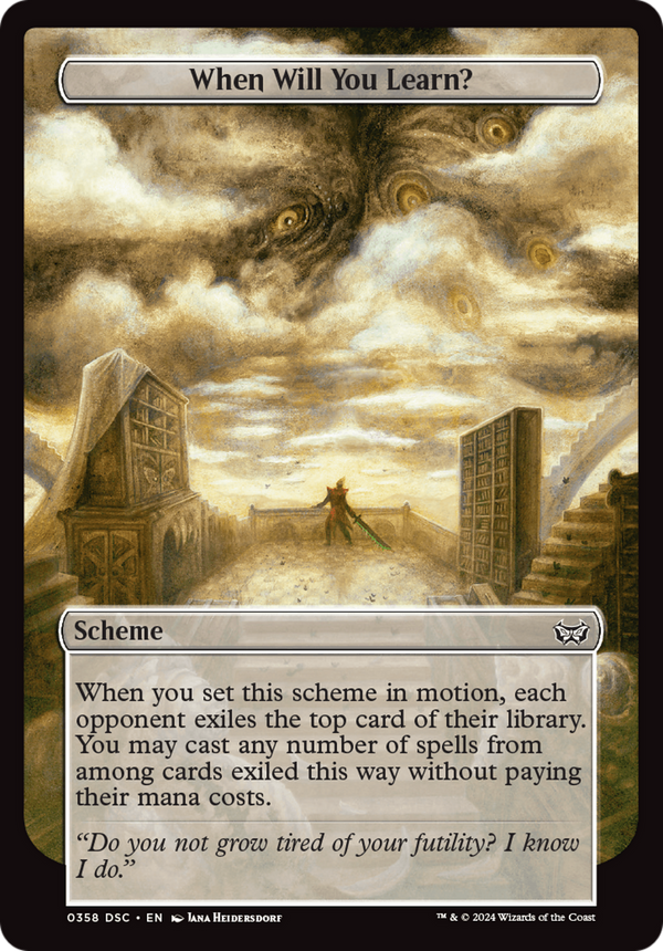When Will You Learn? (Full Art) (A:DSC-358) - Duskmourn: House of Horror Commander