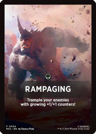 Rampaging Theme Card (MSC-054) - Commander: Marvel Super Heroes
