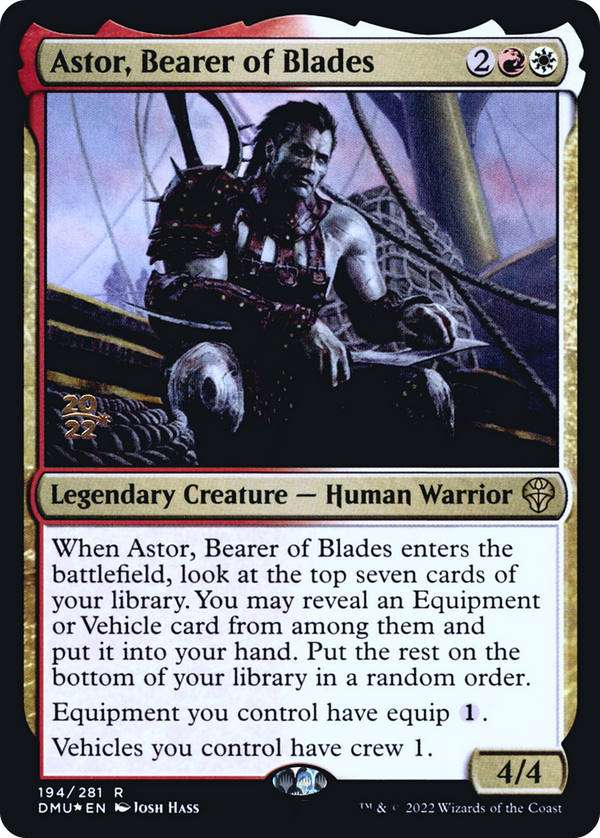 Astor, Bearer of Blades (PRE-194) - Dominaria United Promos Foil