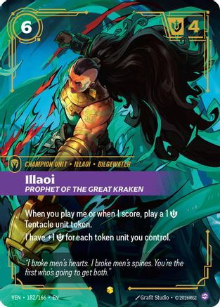Illaoi - Prophet of the Great Kraken (Overnumbered) (182/166) - Vendetta Foil