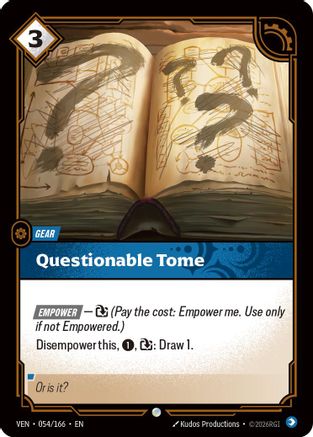 Questionable Tome (054/166) - Vendetta