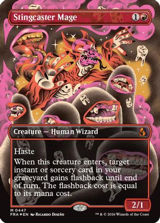 Stingcaster Mage (Borderless) (0447) (FRA-447) - Reality Fracture Foil