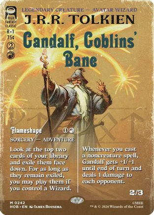 Gandalf, Goblins' Bane (Borderless) (HOB-242) - The Hobbit Foil