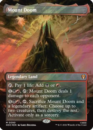Mount Doom (Borderless) (Surge Foil) (HOC-090) - The Hobbit: Eternal-Legal Foil