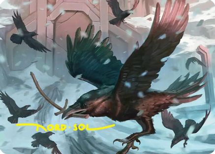 Ravenhill Flock Art Card (Gold-Stamped Signature) (ASHOB-011) - Art Series: The Hobbit