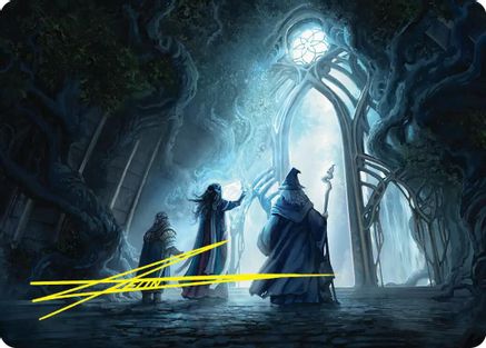 Uncover the Moon-Letters Art Card (Gold-Stamped Signature) (ASHOB-013) - Art Series: The Hobbit