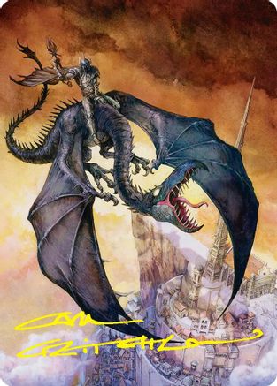 Witch-king, Bringer of Ruin Art Card (Gold-Stamped Signature) (ASHOB-032) - Art Series: The Hobbit
