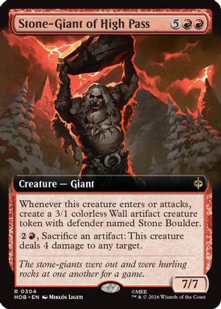 Stone-Giant of High Pass (Extended Art) (HOB-304) - The Hobbit Foil