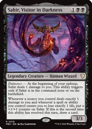 Sahir, Visitor in Darkness (-018) - Mystery Booster Commander Edition Foil