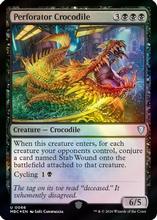 Perforator Crocodile (-066) - Mystery Booster Commander Edition Foil