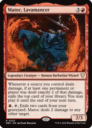 Matoc, Lavamancer (-025) - Mystery Booster Commander Edition Foil