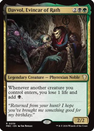 Davvol, Evincar of Rath (-036) - Mystery Booster Commander Edition