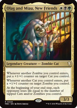 Olag and Miau, New Friends (-048) - Mystery Booster Commander Edition Foil