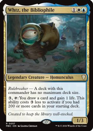 Whtz, the Bibliophile (-057) - Mystery Booster Commander Edition