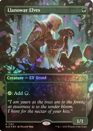Llanowar Elves (7167) (SLD-7167) - Secret Lair Drop Series Foil