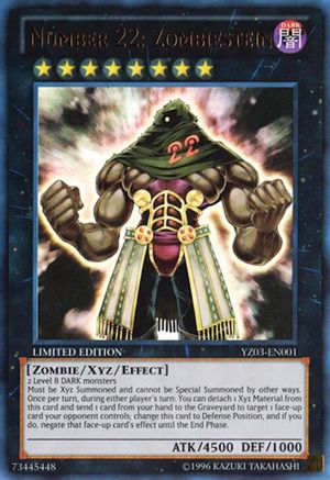 Number 22: Zombiestein (YZ03-EN001) - Yu-Gi-Oh! ZEXAL Manga Promotional Cards Limited