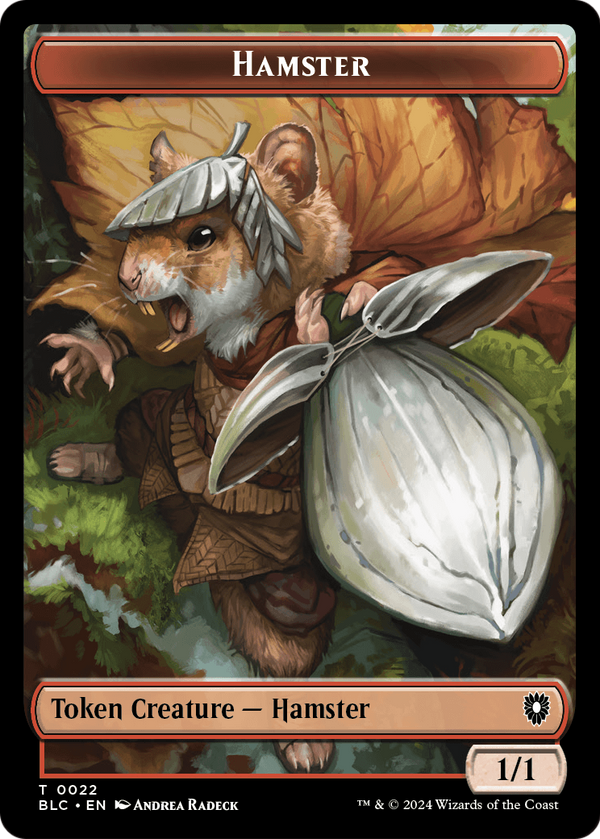 Hamster (TBLC-022) - Bloomburrow Commander Tokens Foil
