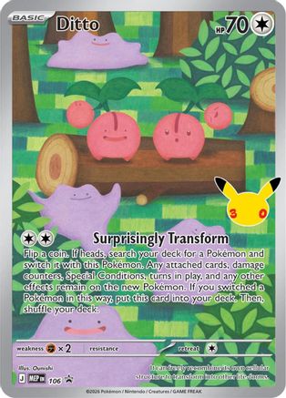 Ditto (30th Celebration) 106  - Holofoil ME Mega Evolution Promo - Promo